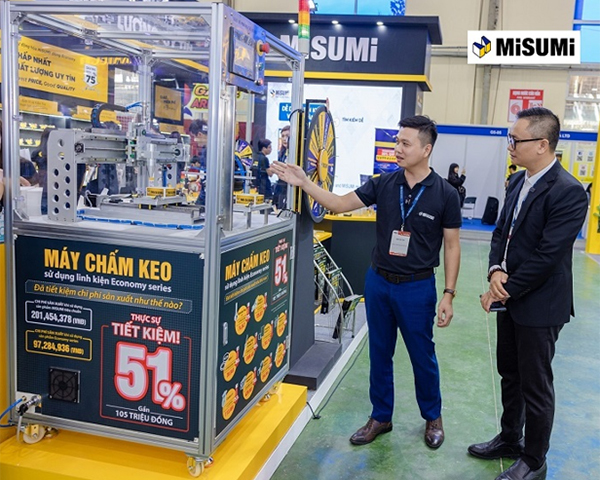 Máy chấm keo sử dụng thanh nhôm định hình dòng Economy của MISUMI Việt Nam giúp tối ưu chi phí sản xuất (Nguồn: MISUMI Việt Nam)