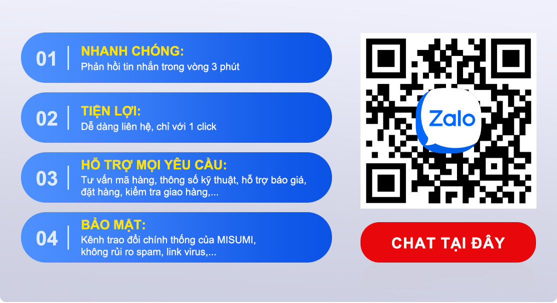 TẬN HƯỞNG LỢI ÍCH KHI CHAT VỚI MISUMI QUA ZALO OA